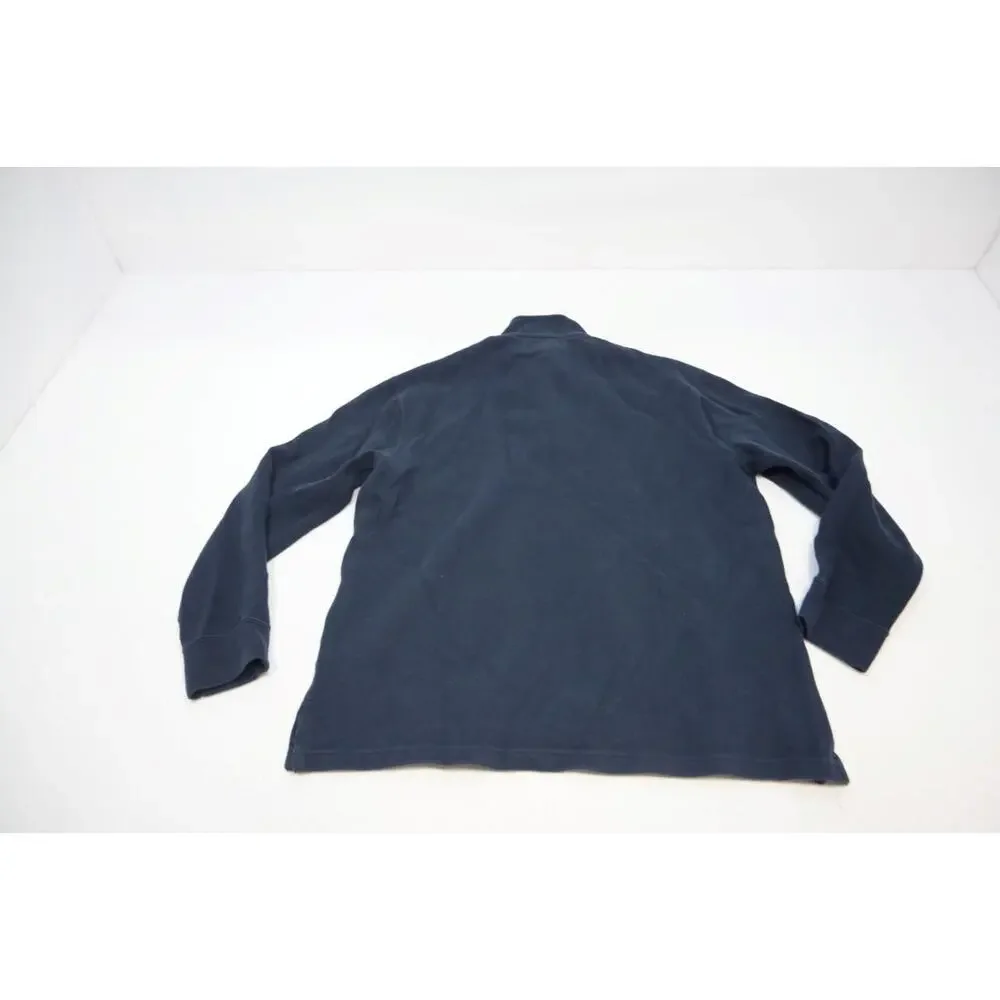 Polo Ralph Lauren 1/4 Zip Sweater Dark Blue Long Sleeve Pullover Mens Size Large